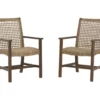 Germalia All-Weather Wicker Patio Dining Armchairs, 2-Pack -FurniHub Store 810599419 9