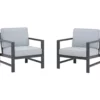 Fynnegan Gray Wood Cushioned Patio Lounge Chairs, 2-Pack -FurniHub Store 810599421 6