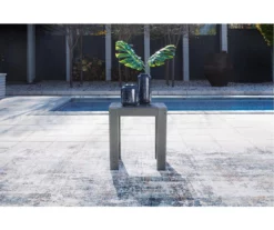 Amora Slat Wood Look Patio End Table -FurniHub Store 810599430 2