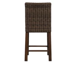 44.6" Paradise Trail All-Weather Wicker Patio Bar Stools, 2-Pack -FurniHub Store 810599432 2