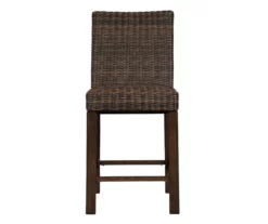 44.6" Paradise Trail All-Weather Wicker Patio Bar Stools, 2-Pack -FurniHub Store 810599432 3