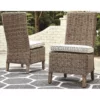 Beachcroft All-Weather Wicker Cushioned Patio Dining Chairs, 2-Pack -FurniHub Store 810599436 2