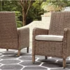 Beachcroft All-Weather Wicker Cushioned Patio Dining Armchairs, 2-Pack -FurniHub Store 810599437 4