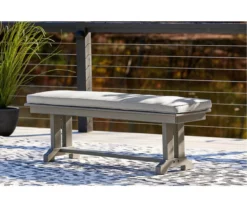 Visola Wood Look Cushioned Patio Bench -FurniHub Store 810599439 2