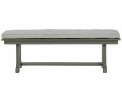 Visola Wood Look Cushioned Patio Bench