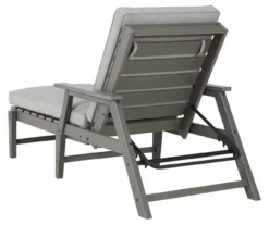 Visola Wood Look Cushioned Patio Chaise Lounge -FurniHub Store 810599443 4