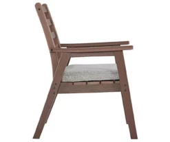 Emmeline Wood Look Cushioned Patio Armchairs, 2-Pack -FurniHub Store 810599446 4