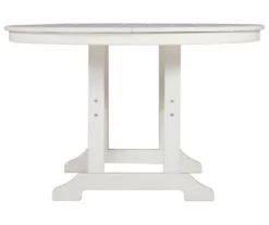 Crescent Luxe White Slat Patio Dining Table -FurniHub Store 810599458 3