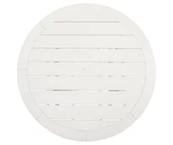 Crescent Luxe White Slat Patio Dining Table -FurniHub Store 810599458 4