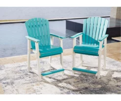 Eisley Wood Look Patio Dining Counter Stools, 2-Pack -FurniHub Store 810599459 7