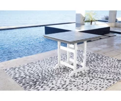 Transville Gray & White Wood Look Patio Counter Table -FurniHub Store 810599462 2