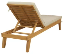Byron Bay Wood Cushioned Patio Chaise Lounge -FurniHub Store 810599470 4