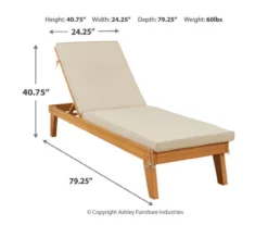 Byron Bay Wood Cushioned Patio Chaise Lounge -FurniHub Store 810599470 5