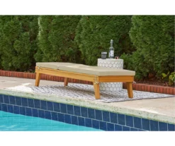 Byron Bay Wood Cushioned Patio Chaise Lounge -FurniHub Store 810599470 6