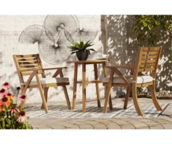Vallerie Wood 3-Piece Cushioned Patio Bistro Set -FurniHub Store 810599472 8