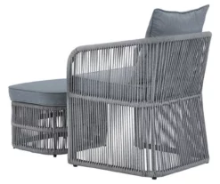 Coast Island 3-Piece Cushioned Patio Chair, Ottoman & Side Table Set -FurniHub Store 810599473 3