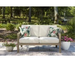 Barn Cove Wood Cushioned Patio Loveseat -FurniHub Store 810599479 3