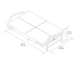 DHP Elbern Black Metal Futon With Cover -FurniHub Store 810599700 810600181 810600182 A8 2