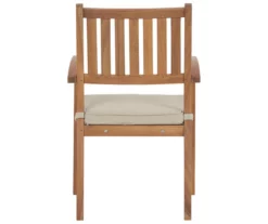 Janiyah Wood Cushioned Patio Armchairs, 2-Pack -FurniHub Store 810601929 2