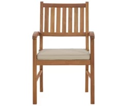 Janiyah Wood Cushioned Patio Armchairs, 2-Pack -FurniHub Store 810601929 4