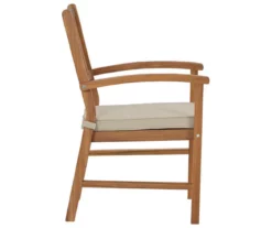 Janiyah Wood Cushioned Patio Armchairs, 2-Pack -FurniHub Store 810601929 5