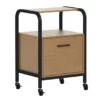 Wood & Metal File Rolling Storage Cart 1 Wood & Metal File Rolling Storage Cart -FurniHub Store 810606558 A0