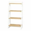 Blonde Wood Look & White 4-Tier Folding Bookcase -FurniHub Store 810606565 A0 1