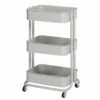 Opal Gray 3-Tier Rolling Cart -FurniHub Store 810606569 A0 1