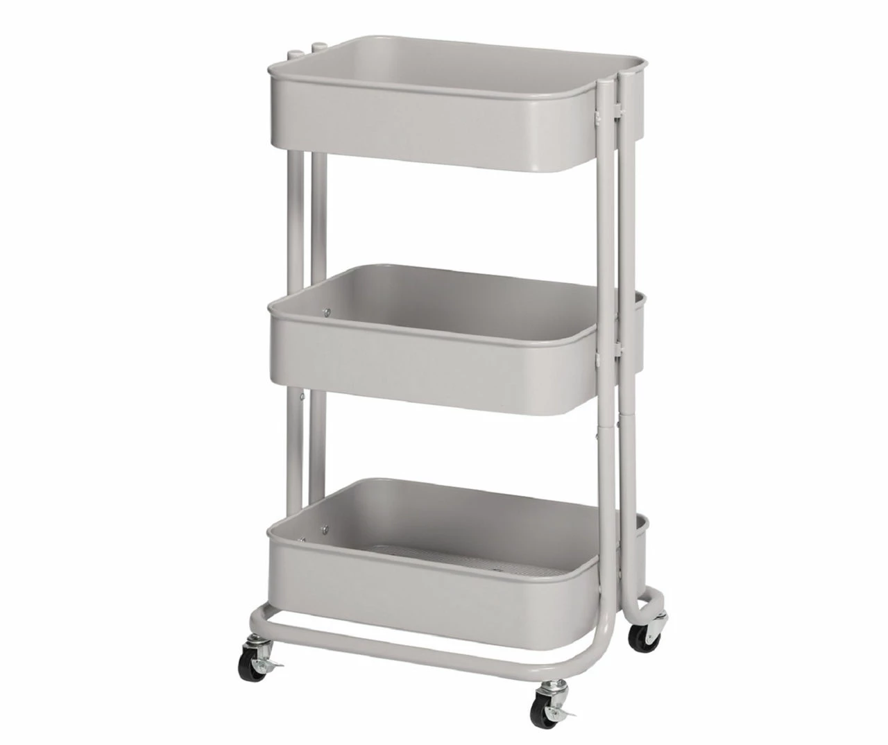 Opal Gray 3-Tier Rolling Cart 3 Opal Gray 3-Tier Rolling Cart