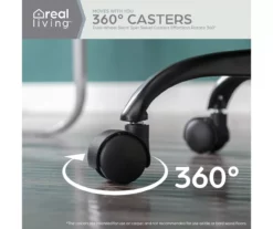 Cream Faux Wool Boucle Rolling Swivel Office Chair -FurniHub Store 810606674 A0 6