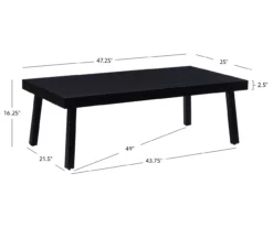 Marcy Black Metal Patio Coffee Table 17 Marcy Black Metal Patio Coffee Table -FurniHub Store 810607954 A8 7