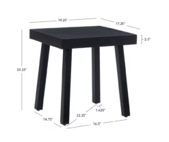 Marcy Black Metal Patio Side Table -FurniHub Store 810607955 A8 7