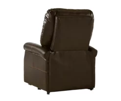 Markridge Chocolate Faux Leather Power Lift Recliner -FurniHub Store 810609737 1