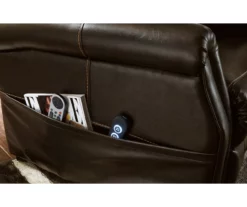 Markridge Chocolate Faux Leather Power Lift Recliner -FurniHub Store 810609737 10