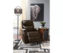 Markridge Chocolate Faux Leather Power Lift Recliner -FurniHub Store 810609737 7