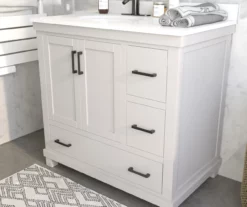 DHP Atwater Living Mills Gray Bathroom Vanity With White Sink -FurniHub Store 810610512 B0 1