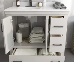 DHP Atwater Living Mills Gray Bathroom Vanity With White Sink -FurniHub Store 810610512 B0 4