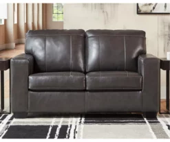 Morelos Gray Leather Loveseat -FurniHub Store 810610794 A0 4