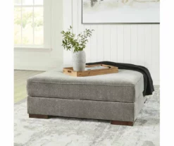 Bayless Smoke Oversize Accent Ottoman -FurniHub Store 810612199 3