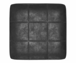 Bilgray Black Faux Leather Oversize Accent Ottoman -FurniHub Store 810612225 3