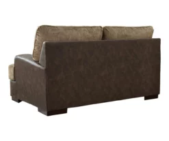 Alesbury Brown Faux Leather Loveseat -FurniHub Store 810612253 2