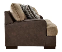 Alesbury Brown Faux Leather Loveseat -FurniHub Store 810612253 4