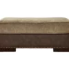 Alesbury Brown Faux Leather Ottoman -FurniHub Store 810612254 2