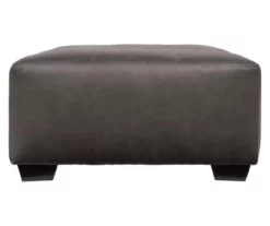 Aberton Gray Faux Leather Oversize Accent Ottoman -FurniHub Store 810612302 3