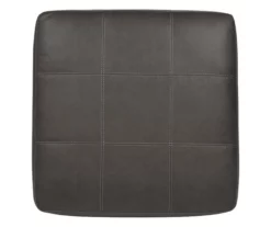 Aberton Gray Faux Leather Oversize Accent Ottoman -FurniHub Store 810612302 4