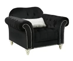 Harriotte Black Armchair -FurniHub Store 810612310