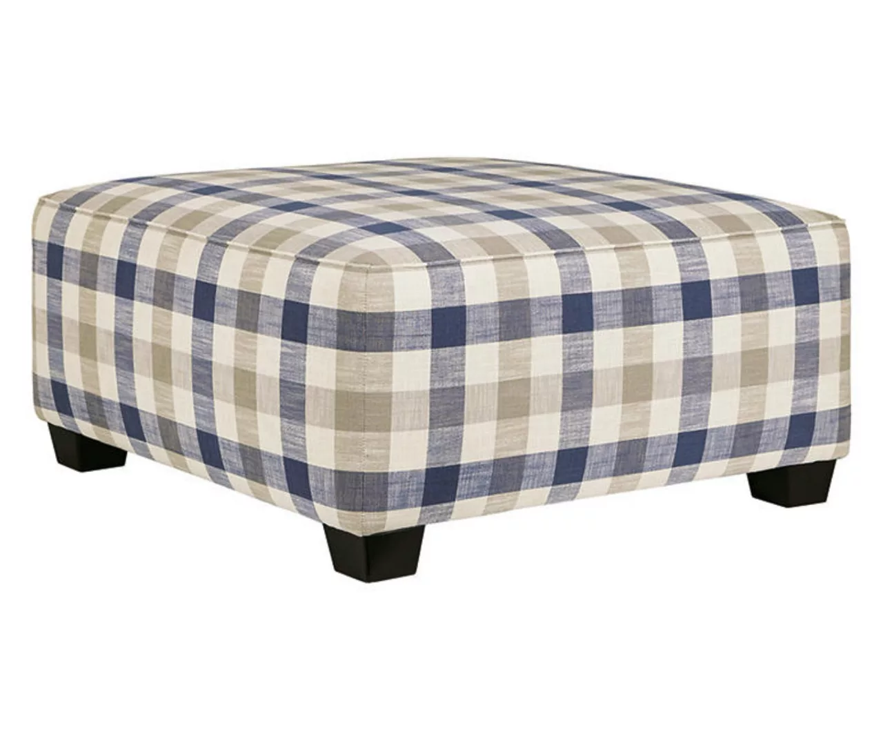 Meggett Blue & Beige Plaid Oversize Accent Ottoman 3 Meggett Blue & Beige Plaid Oversize Accent Ottoman