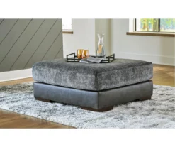 Larkstone Charcoal Oversize Accent Ottoman 7 Larkstone Charcoal Oversize Accent Ottoman -FurniHub Store 810612394 3