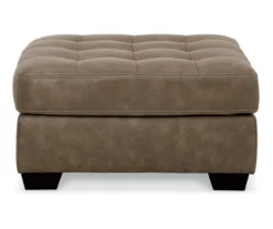 Keskin Brown Faux Leather Oversize Accent Ottoman 10 Keskin Brown Faux Leather Oversize Accent Ottoman -FurniHub Store 810612412 2