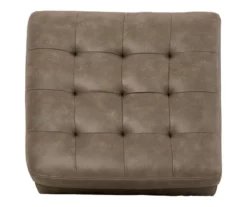 Keskin Brown Faux Leather Oversize Accent Ottoman 11 Keskin Brown Faux Leather Oversize Accent Ottoman -FurniHub Store 810612412 3